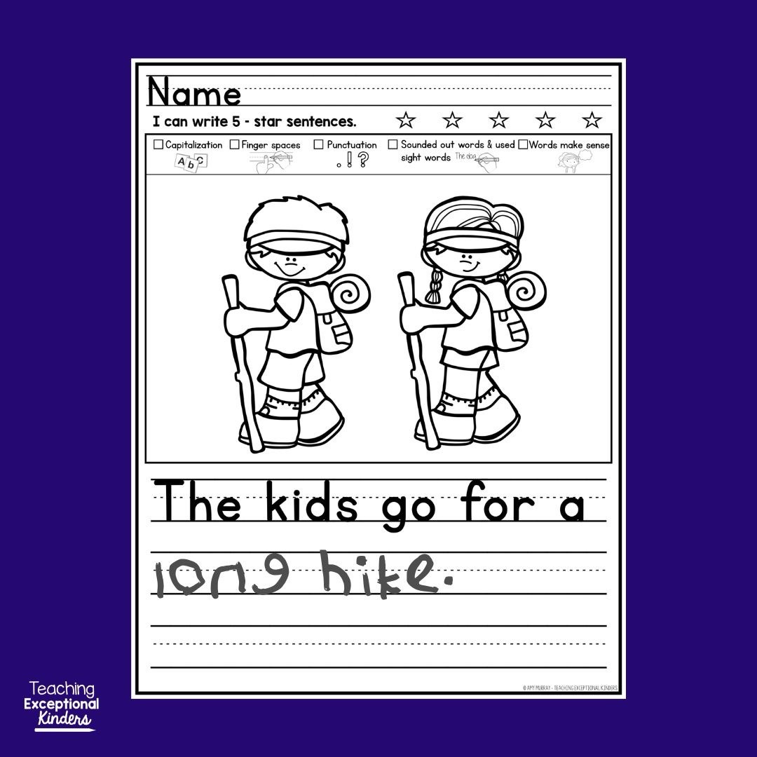 Camping Writing Prompts - Kindergarten Toolbox