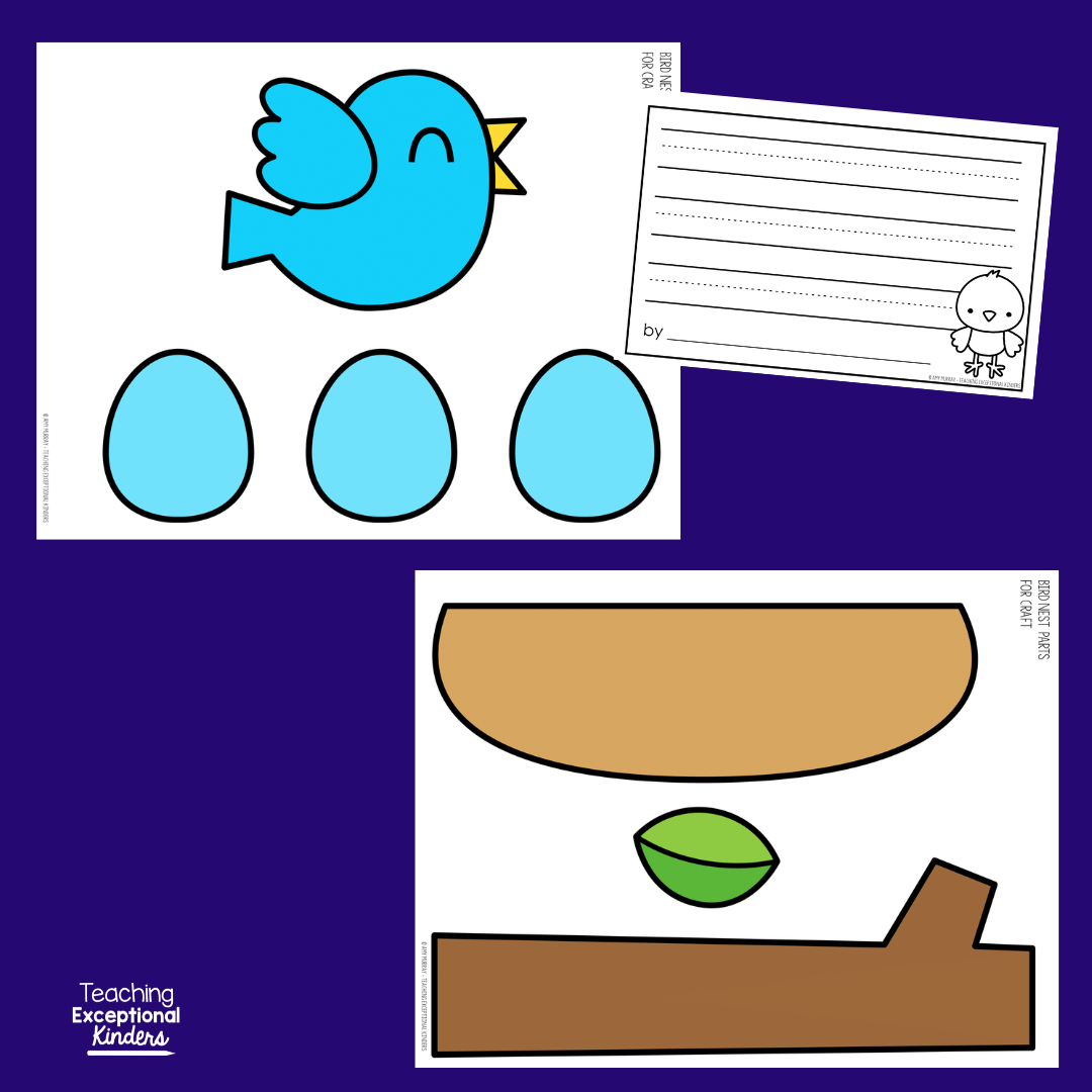 Bird Nest Writing Craft - Kindergarten Toolbox