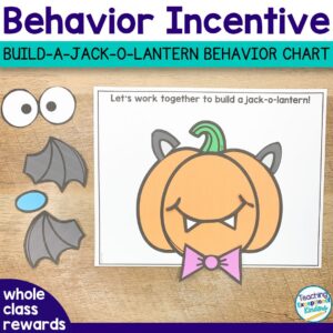 Pumpkin Jack-o-Lantern Build a Reward Behavior Chart
