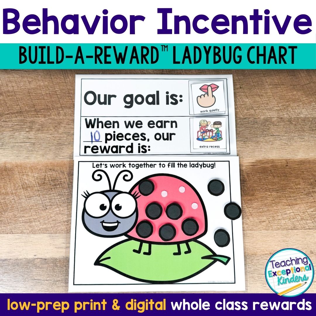 Ladybug Build-a-Reward Scene Behavior Chart - Kindergarten Toolbox