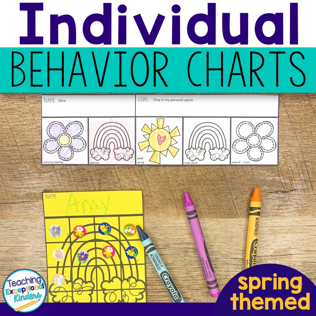 Individual Behavior and Sticker Charts Spring - Kindergarten Toolbox
