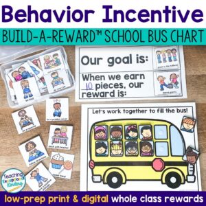 School Bus Build a Reward Scenes Behavior Chart