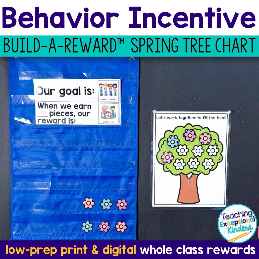 Spring Tree Build a Reward Scene Behavior Chart - Kindergarten Toolbox
