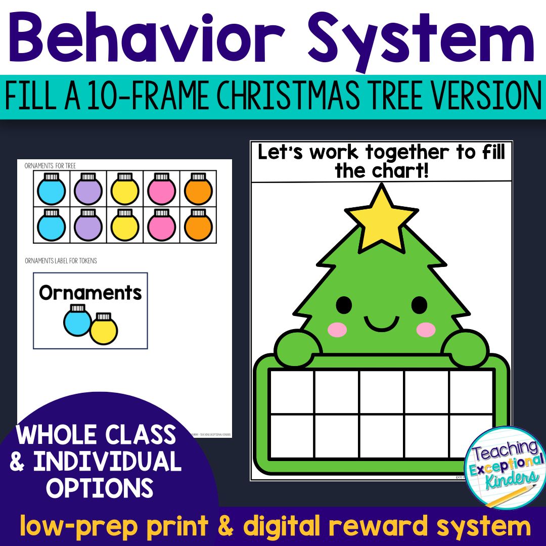 Christmas Tree 10 Frame Behavior Incentive System