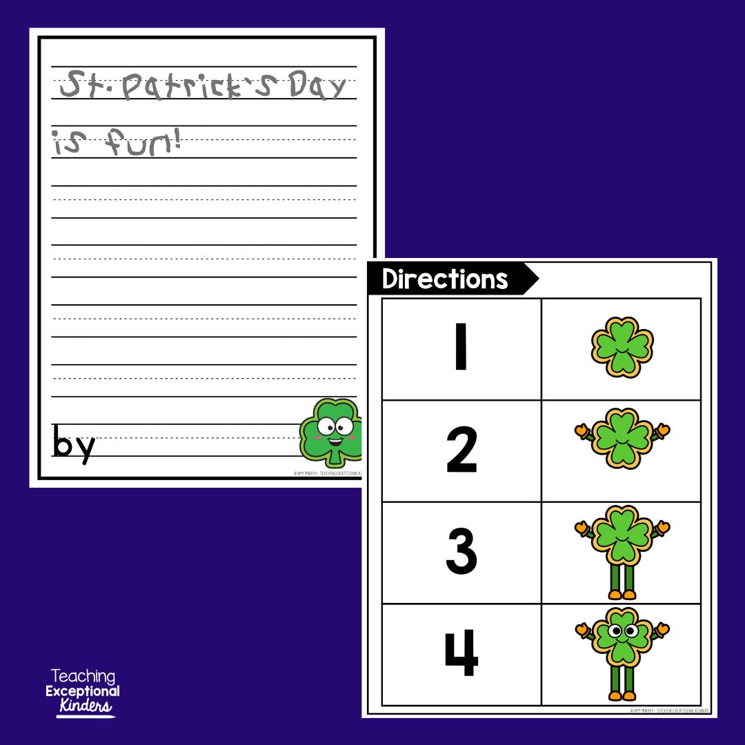 St. Patrick’s Day Shamrock Writing Craft | March Clover Writing Craft