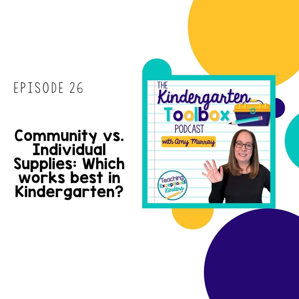 community or individual supplies in kindergarten podcast episode cover art