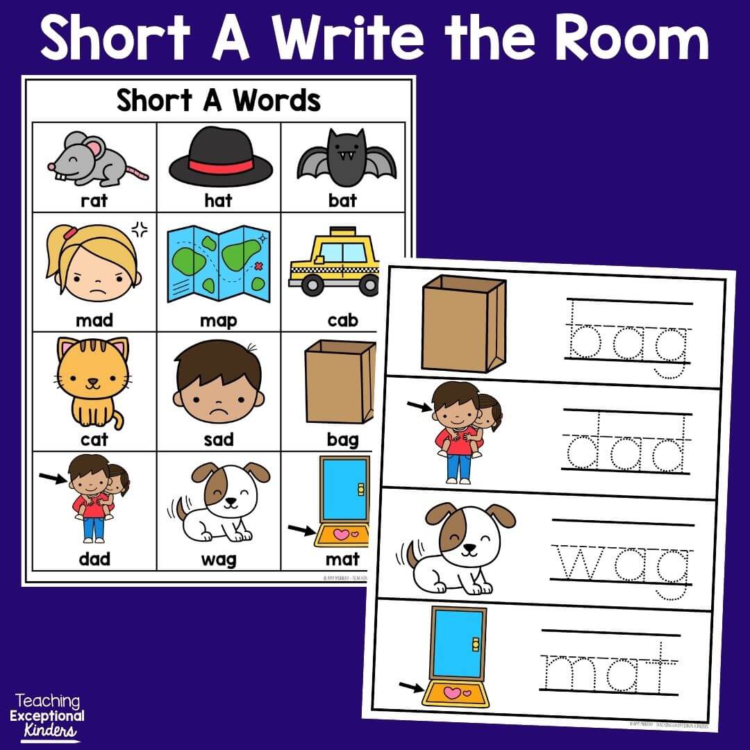 Short A CVC Writing Center