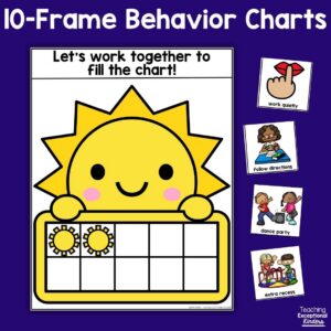Sun 10 Frame Behavior System Summer Theme