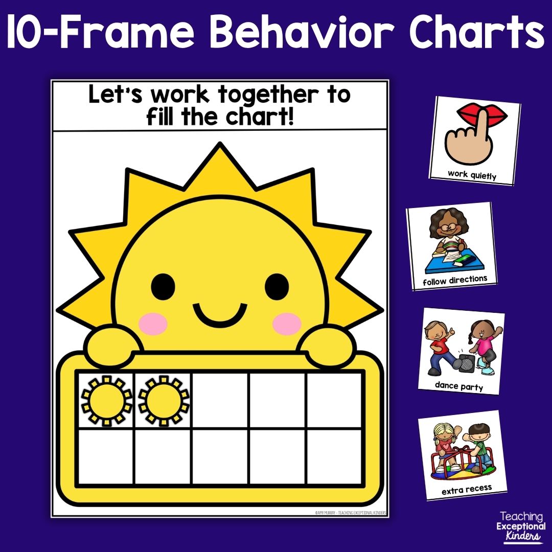 Sun 10 Frame Behavior System Summer Theme
