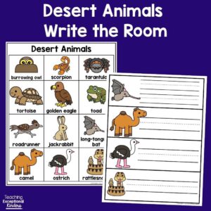 Desert Animals Write the Room Center