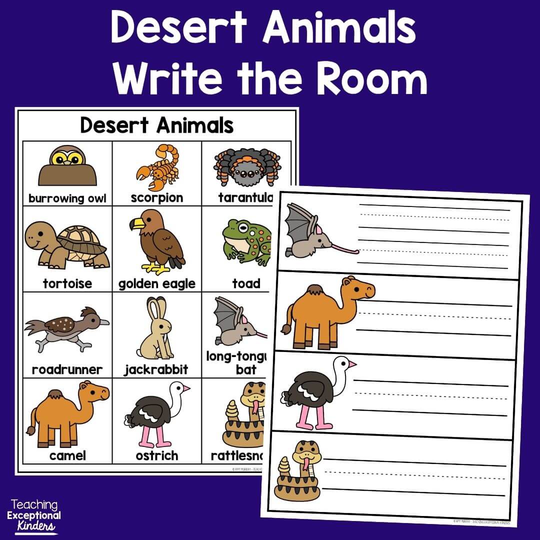 Desert Animals Write the Room Center