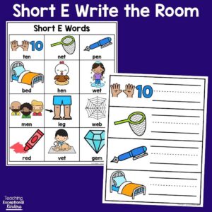 Short E CVC Write the Room Center
