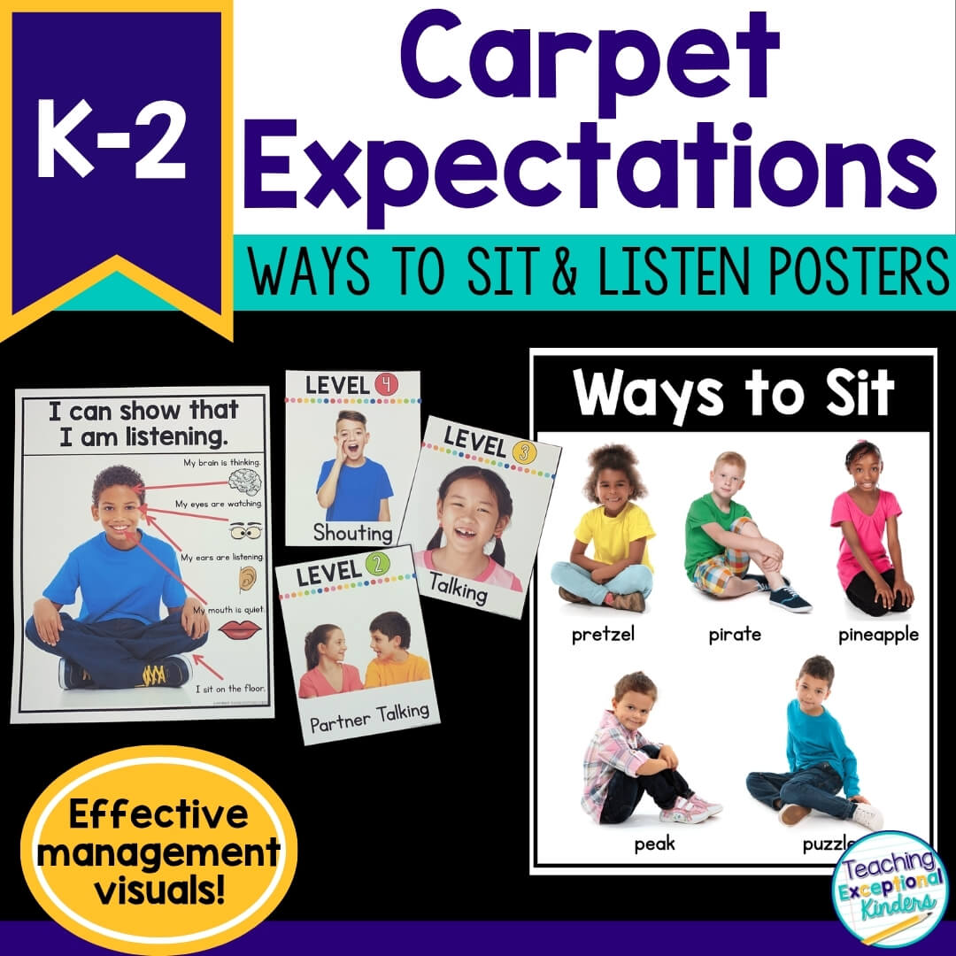 Carpet Expectations Listening and Voice Level Posters