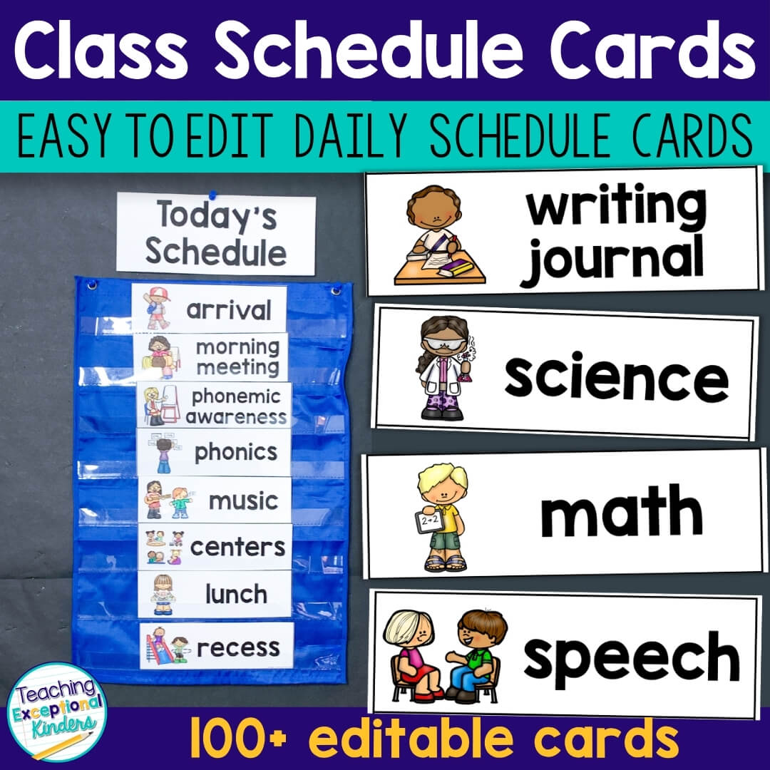 Class Visual Schedule Picture Cards