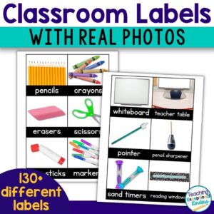 Classroom Supplies Labels Real Photographs