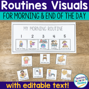 Morning and End of the Day Routine Classroom Visuals