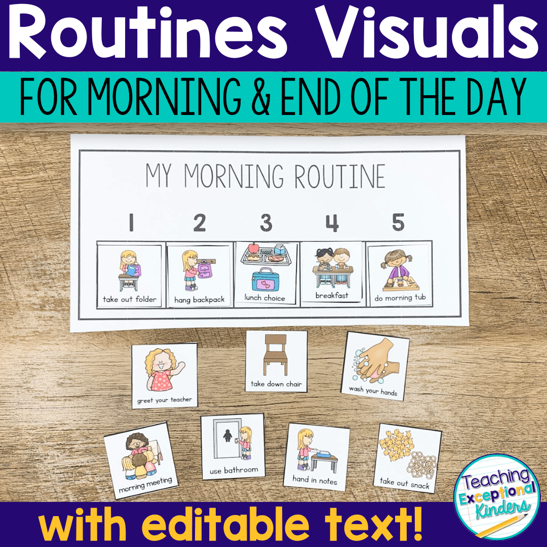 Morning and End of the Day Routine Classroom Visuals